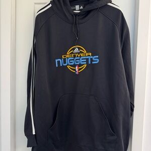 Adidas Black and Blue Denver Nuggets Hoodie XL